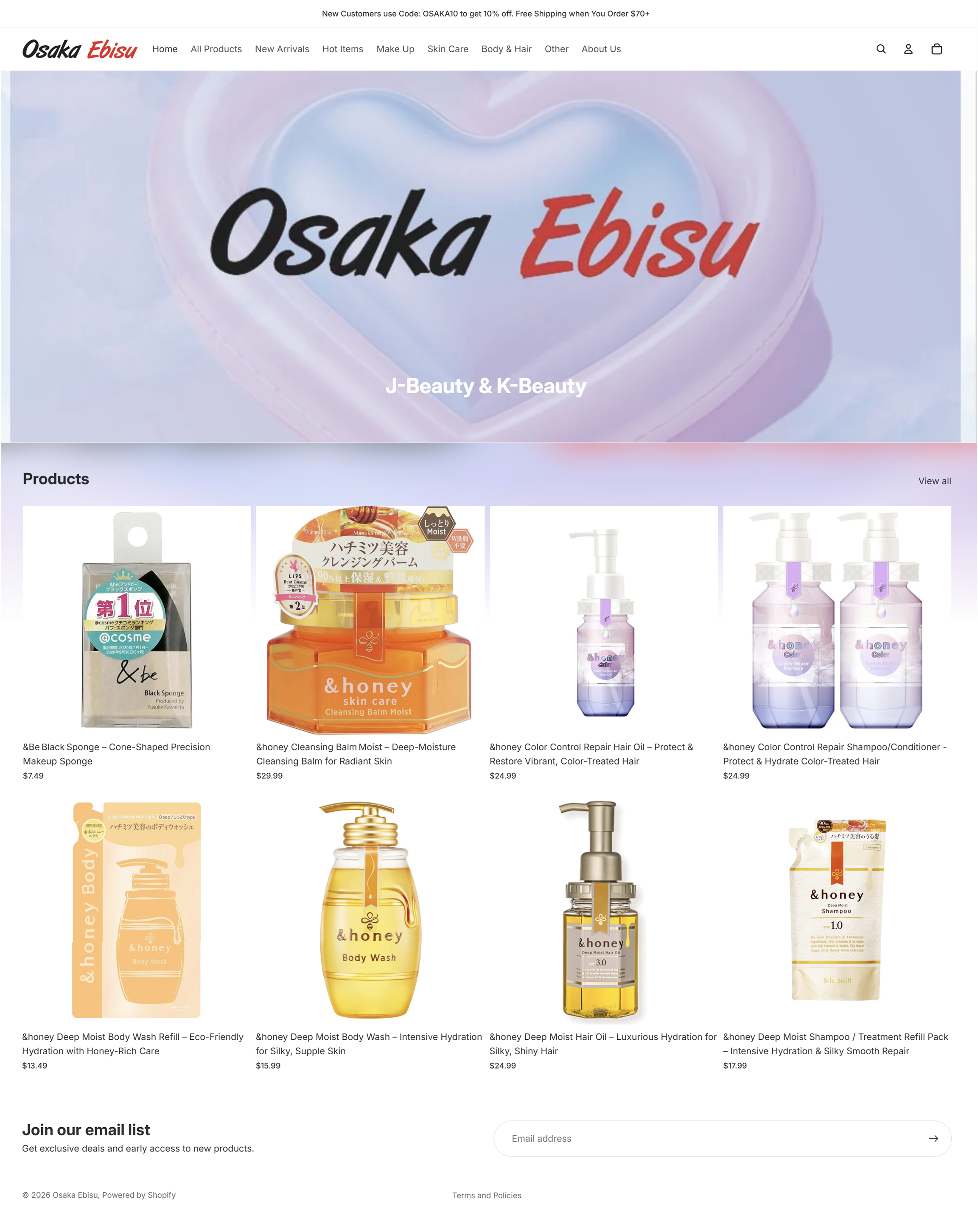 Original Osaka Ebisu homepage