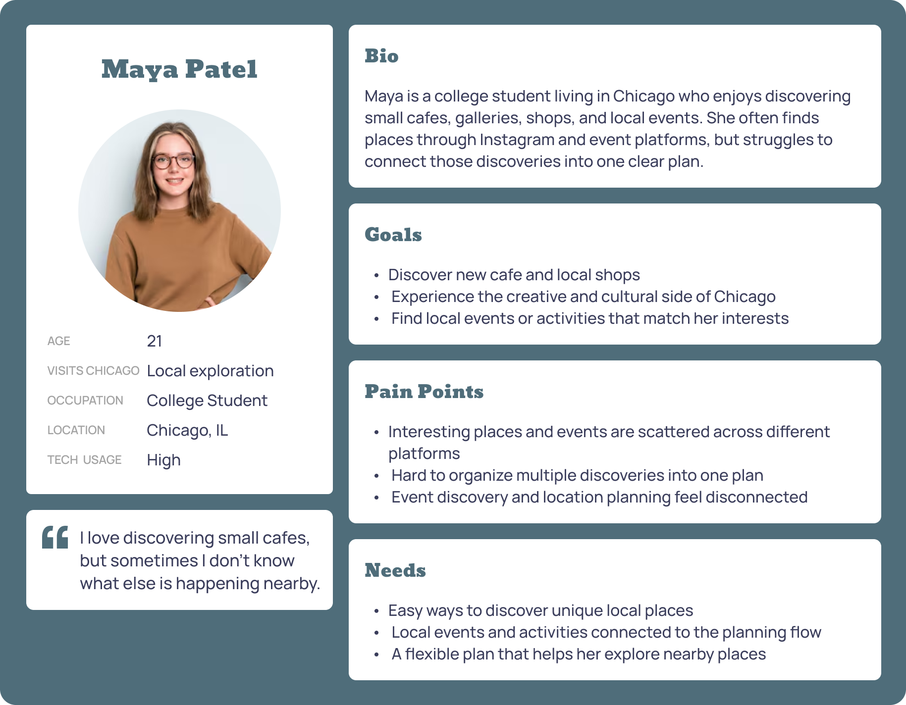 Maya Patel persona